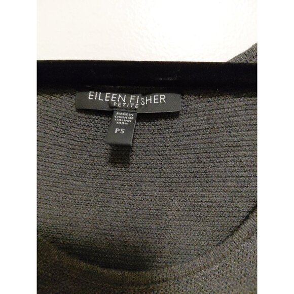 Eileen Fisher Knit Tank Top 100% Wool Gray Petite Small - Picture 4 of 6